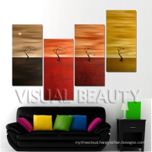 Contemporary Abstract Group Oil Painting Tree on Canvas